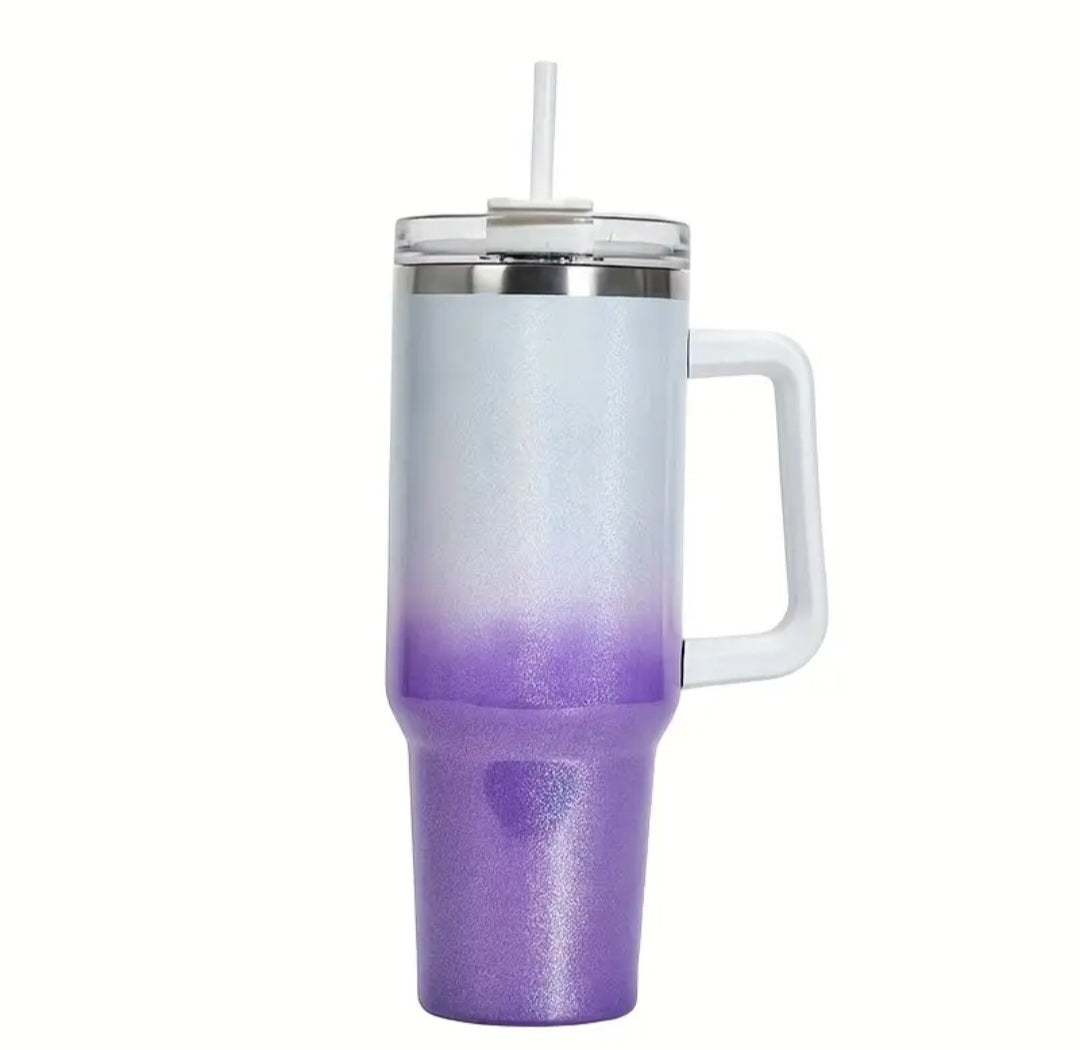 40oz Ombre Glitter Sublimation Tumbler