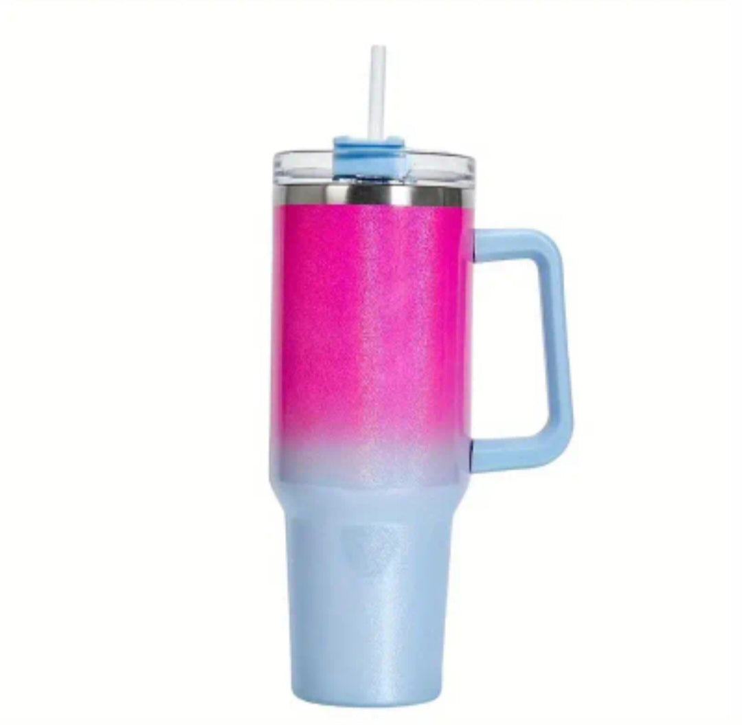 40oz Ombre Glitter Sublimation Tumbler