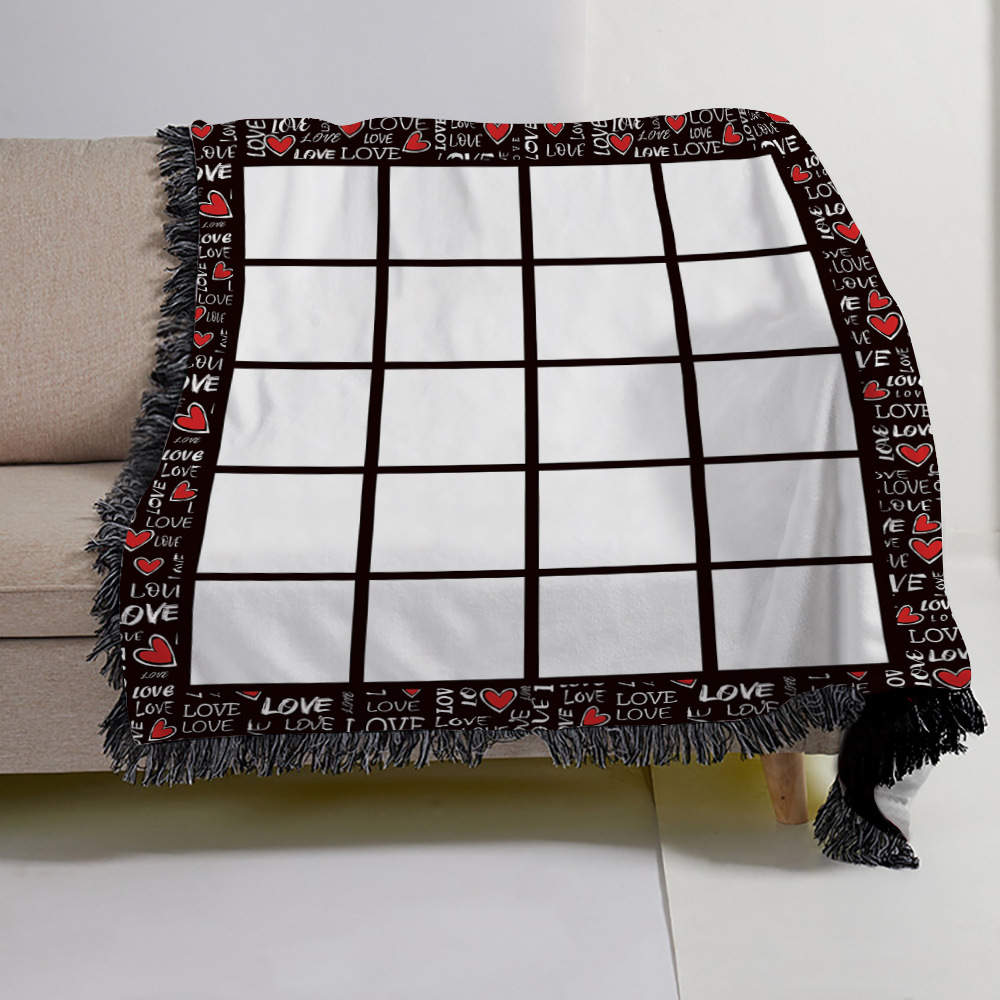 Sublimation 20 Panel Plush Throw Blanket (100*150cm /39.4 x 59
