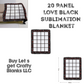 20 Panel Love Sublimation Blanket