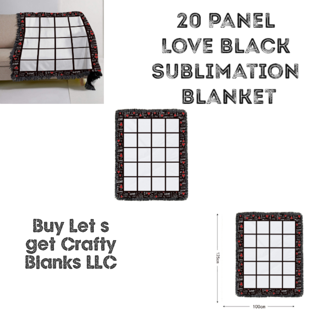 20 Panel Love Sublimation Blanket