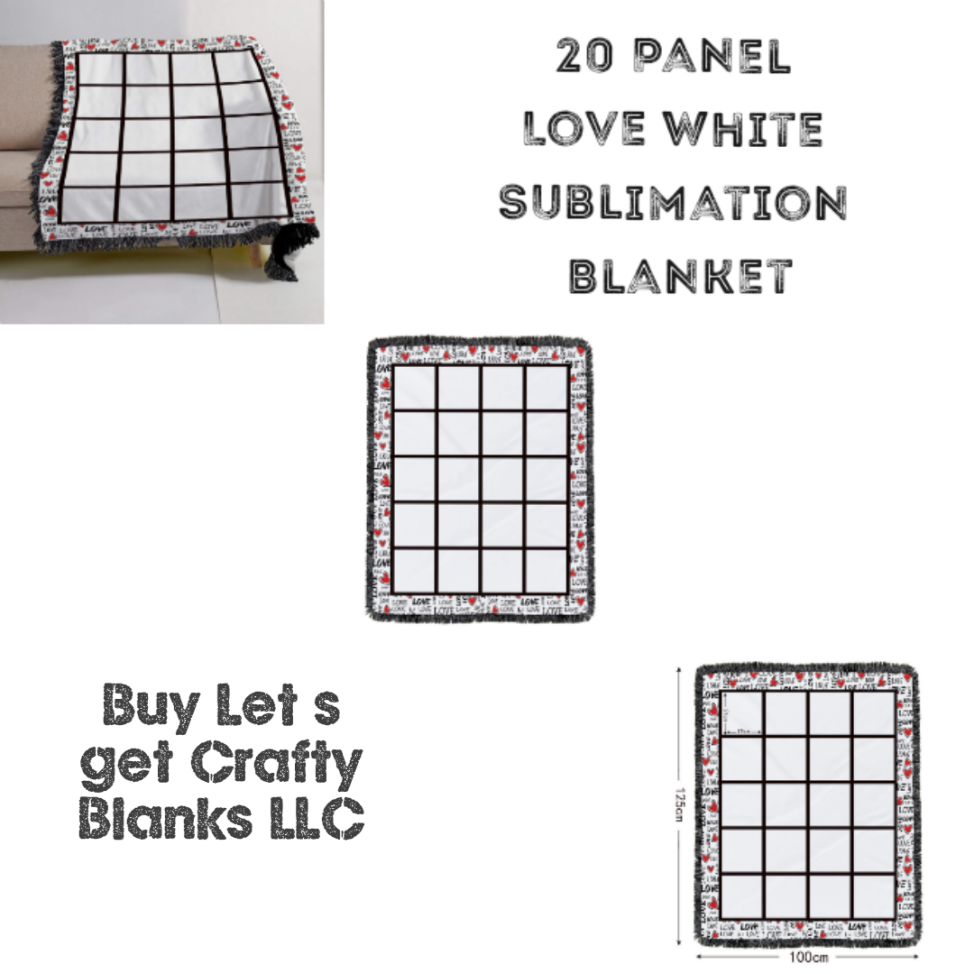 20 Panel Love Sublimation Blanket