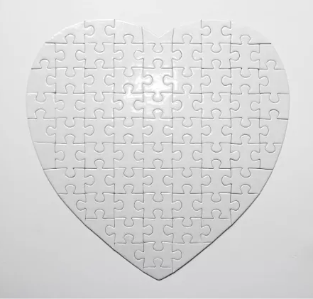 80 Piece Heart Jigsaw Puzzle